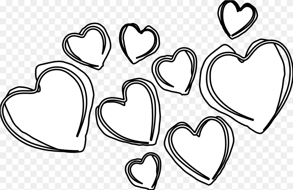 Heart Clipart Black And White Hearts Black And White, Stencil Png Image
