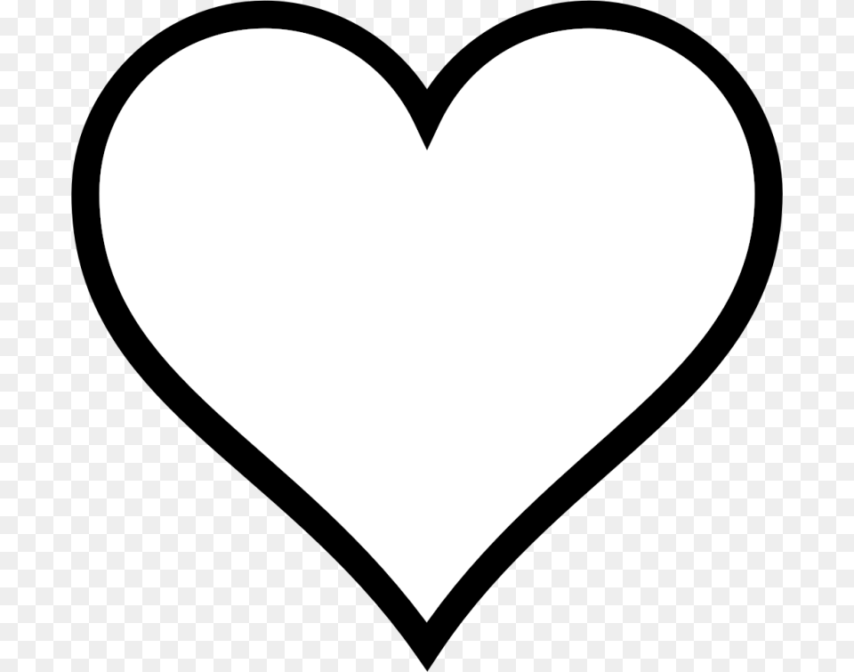 Heart Clipart Black And White Outline White Love Heart Vector, Astronomy, Moon, Nature, Night Free Transparent Png