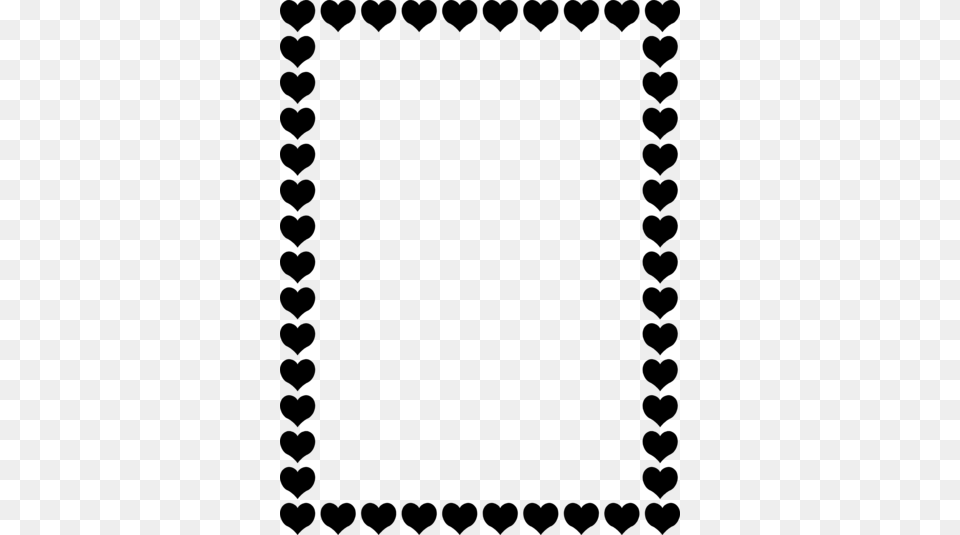 Heart Clipart Border, Gray Free Png Download