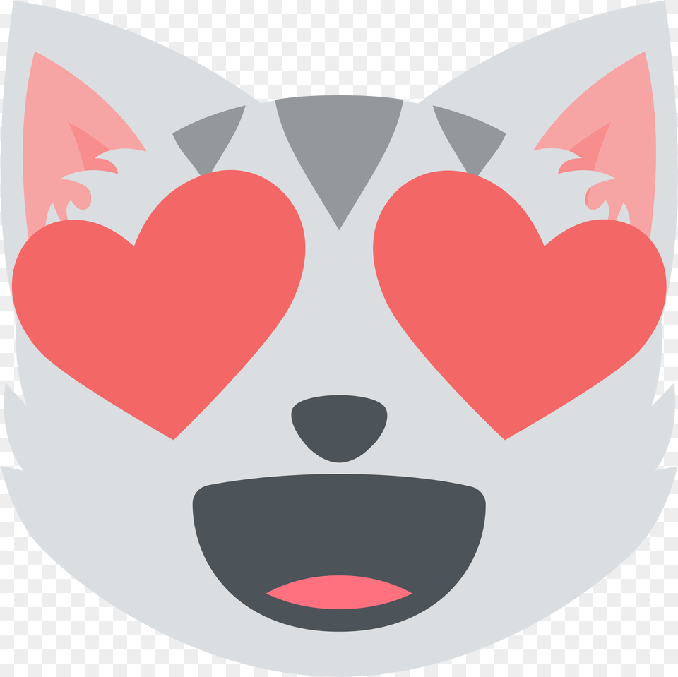 Heart Clipart Cat Smile Kitten Cat Heart Eyes, Animal, Fish, Sea Life, Shark Free Png