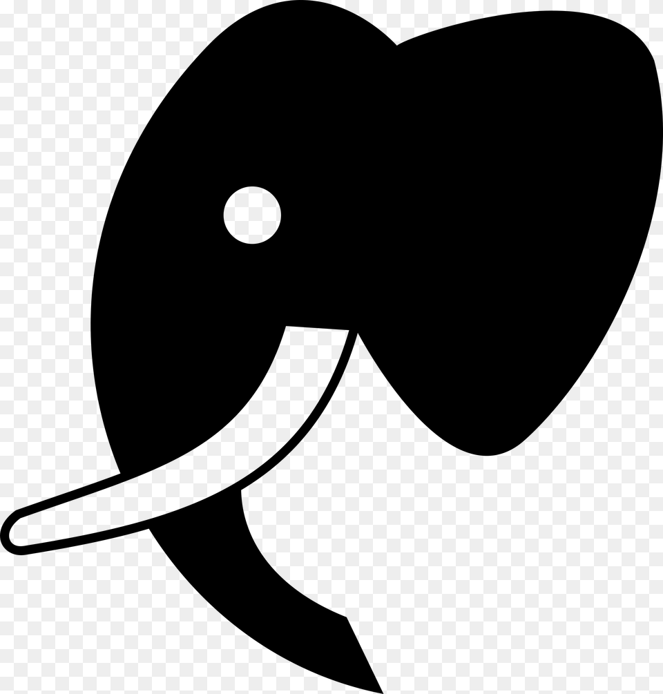 Heart Clipart Elephant Elephant Silhouette Vector, Gray Png