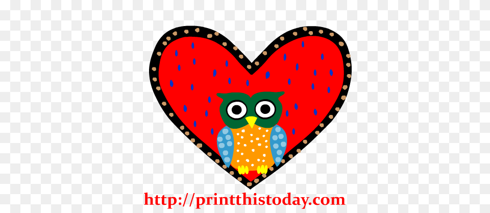 Heart Clipart Owl, Applique, Pattern, Animal, Bird Free Png