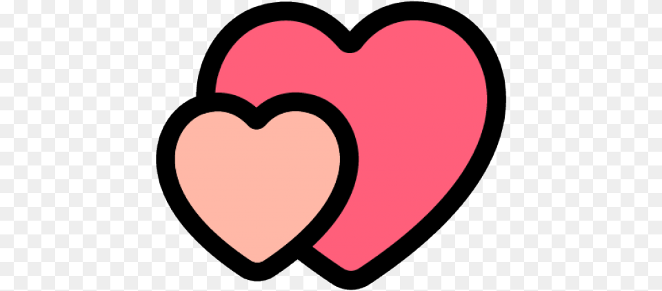 Heart Clipart Pink Double Heart Icon Color Free Png