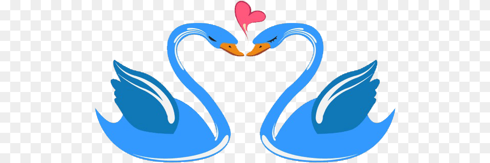 Heart Clipart Swan Swan Cartoon Clipart Transparent Swans Vector, Animal, Bird, Fish, Sea Life Free Png Download