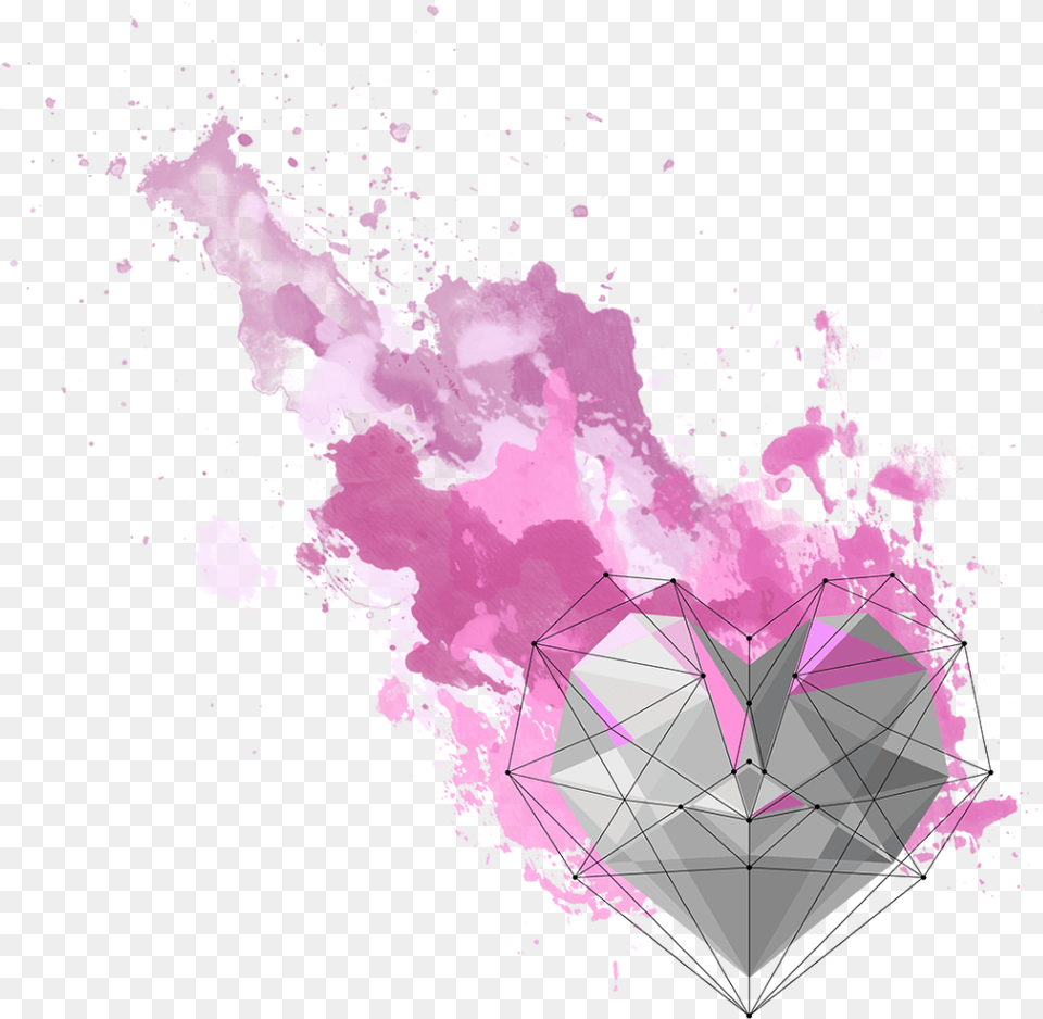 Heart Colorburst Colourburst Pink Smoke Illustration, Art, Graphics, Purple, Paper Free Transparent Png