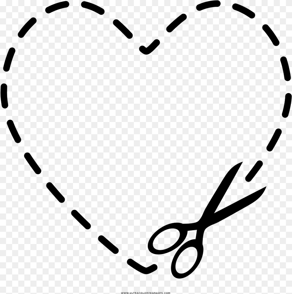 Heart Coloring, Gray Free Png