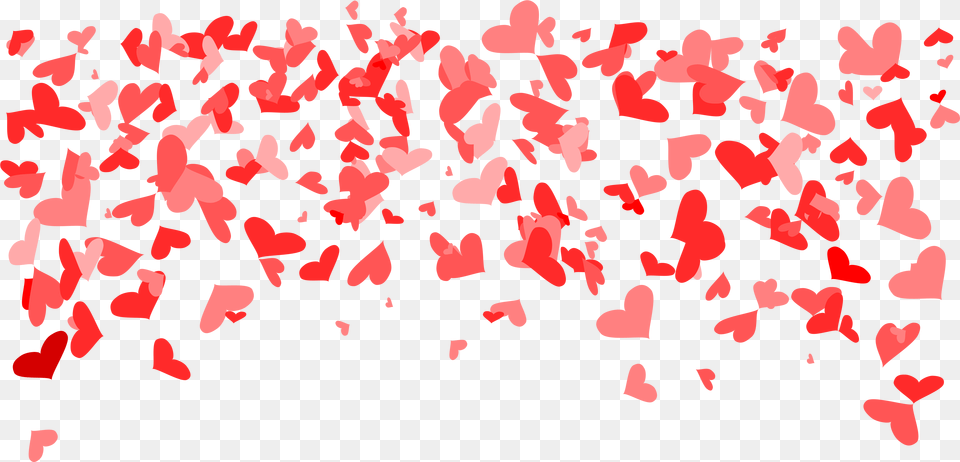 Heart Confetti Background Transparent Onlygfxcom Transparent Background Hearts, Flower, Paper, Petal, Plant Free Png Download