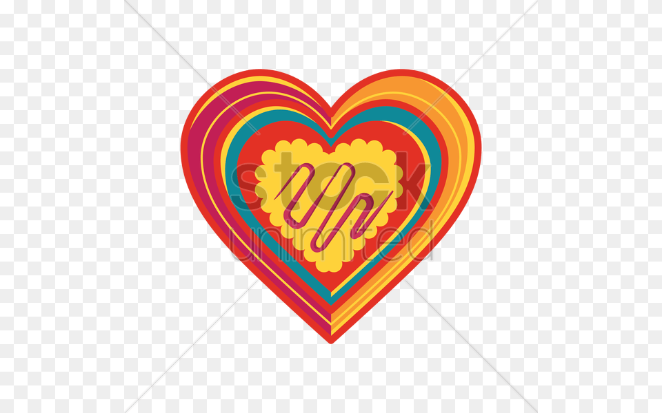 Heart Cookie With Scribbles Vector Png Image