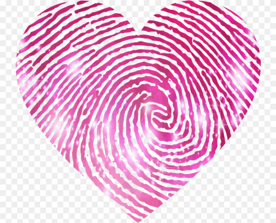 Heart Corazon Fingerprint Huella Digital Pink Good Night Flower Gif, Purple, Person Free Png Download