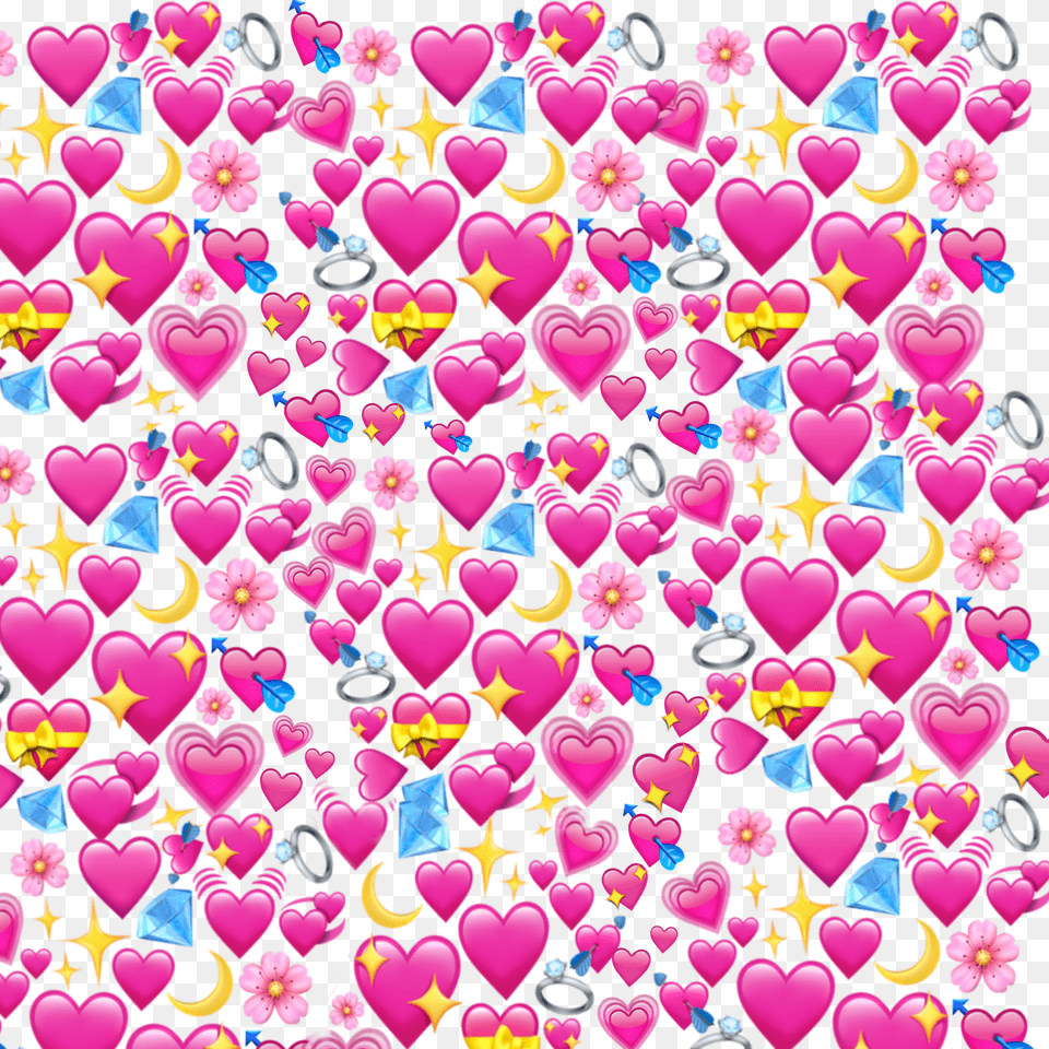 Heart Corazon Hearts Emoji Emoticon Emoji Meme, Pattern Free Transparent Png