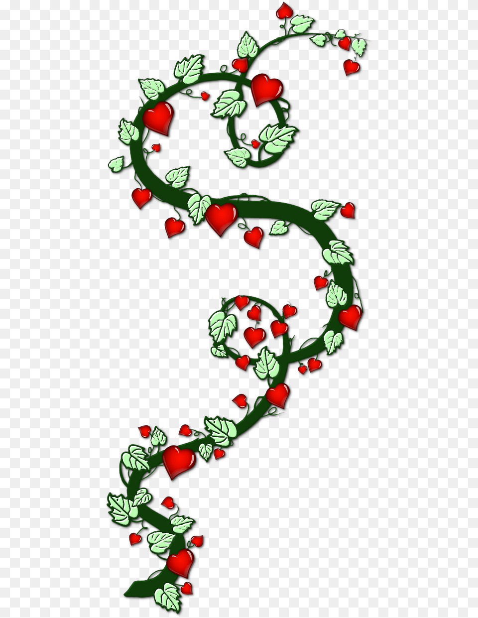 Heart Creeper Bush Love Symbol Heart, Art, Floral Design, Pattern, Graphics Free Png