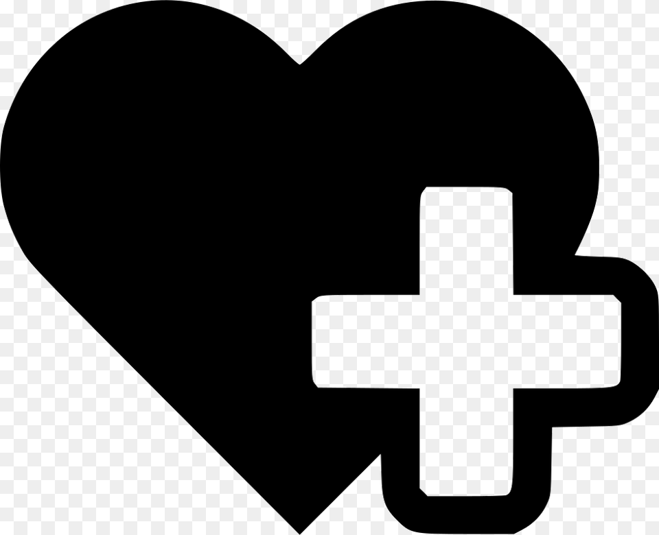 Heart Cross Medical Icon Free Download, Symbol, Stencil, Logo, Clothing Png Image