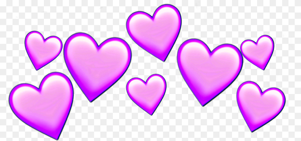 Heart Crown, Purple Png Image