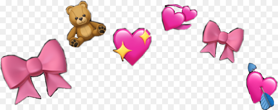 Heart Crown Emoji Cute Filter Freetoedit Teddy Bear Png Image