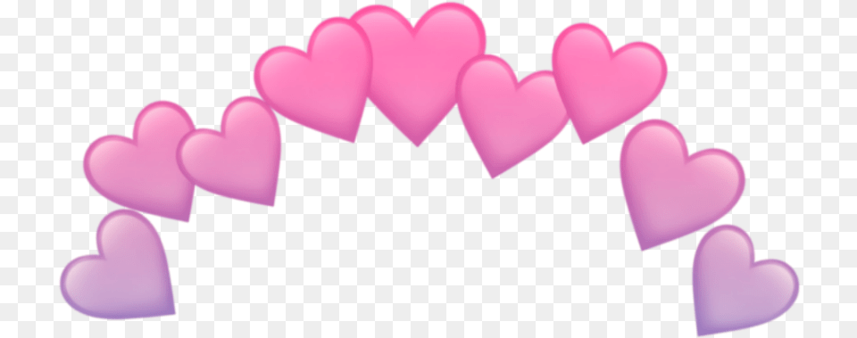 Heart Crown Head Pink Cute Tumblr Kawaii Purple Emoji Heart Around Head Emoji Free Transparent Png