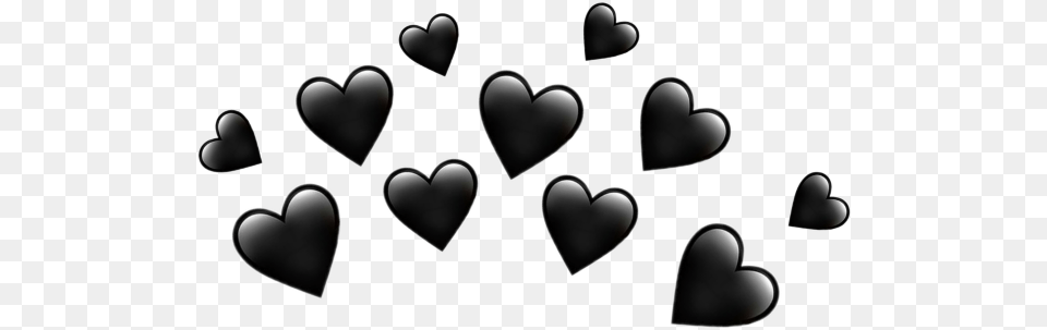 Heart Crown Heartcrown Black Blackheart Heart Png