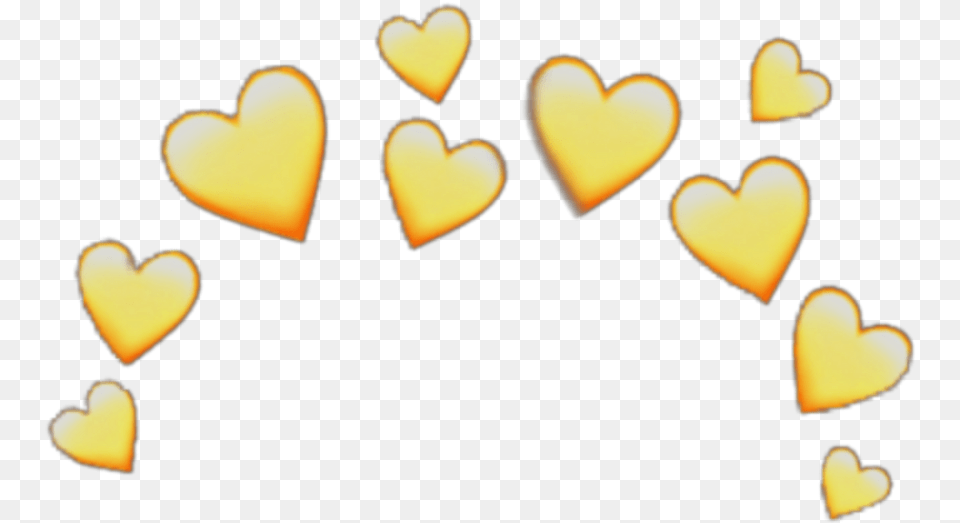 Heart Crown Heartcrown Emoji Iphone Yellow Heart Emoji Png