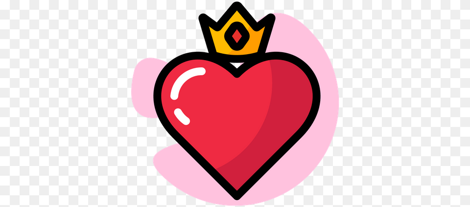 Heart Crown Icon Of Colored Outline Girly Png Image