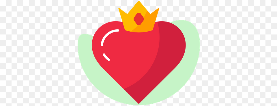 Heart Crown Icon Of Flat Style Language Free Png