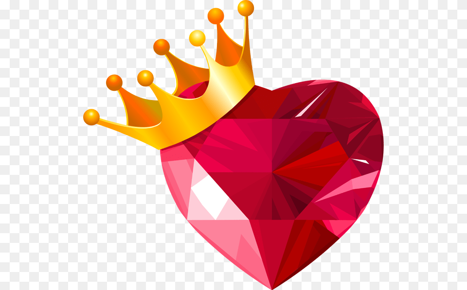 Heart Crown Queen Royal Jewel Diamond Red Ruby Pink Diamond Heart, Accessories, Jewelry, Gemstone Free Transparent Png