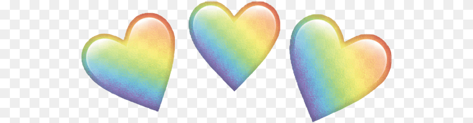 Heart Crown Rainbow Love Cute Rainbow Heart Emoji Transparent Png Image