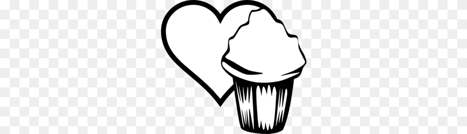 Heart Cupcake Clip Art, Cake, Cream, Dessert, Food Png Image