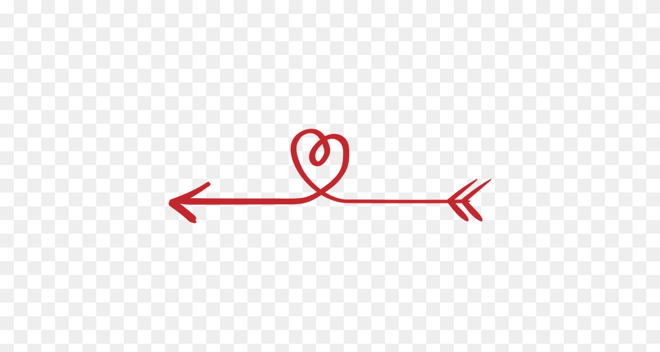Heart Curved Arrow Sticker, Knot Png Image
