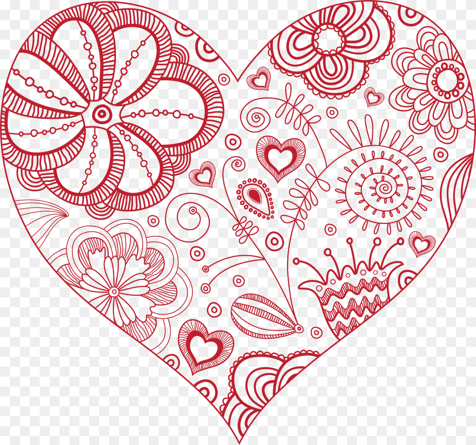 Heart Decoration Clipart Decorative, Pattern Free Png