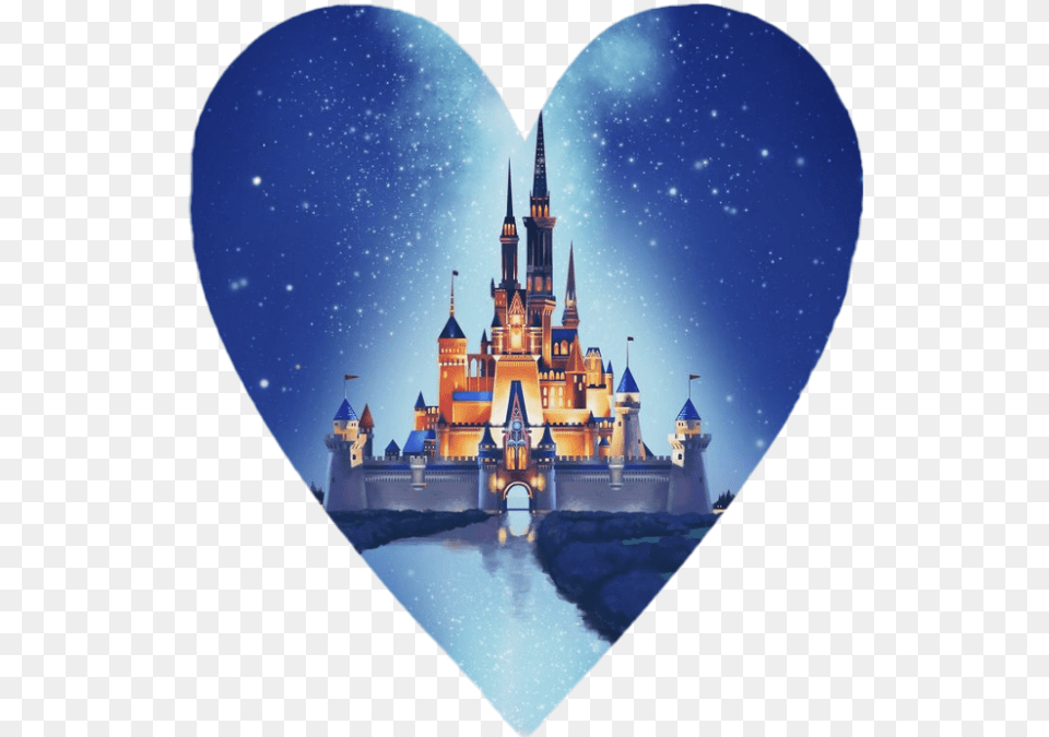 Heart Disney Sticker By Bobby Clarebio Disney Castle Wallpaper Iphone, Architecture, Building Free Png