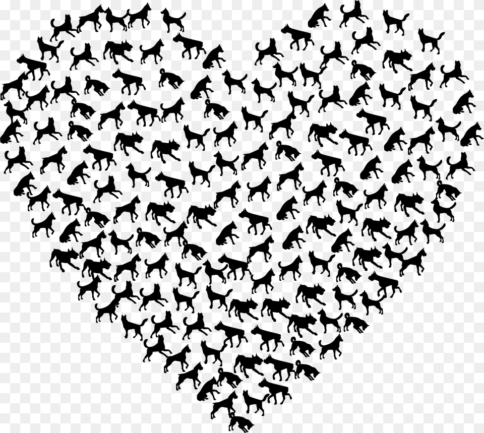 Heart Dogs Clip Arts Journe Internationale Du Chat, Gray Png