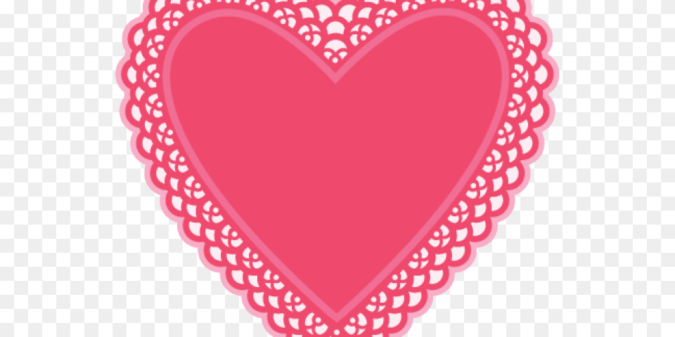 Heart Doily, Lace Png Image