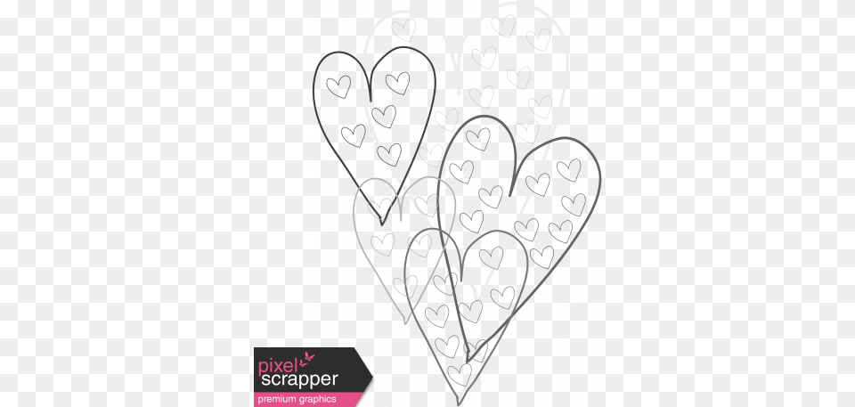 Heart Doodle Drawing Image With No Decorative, Pattern, Stencil Free Transparent Png