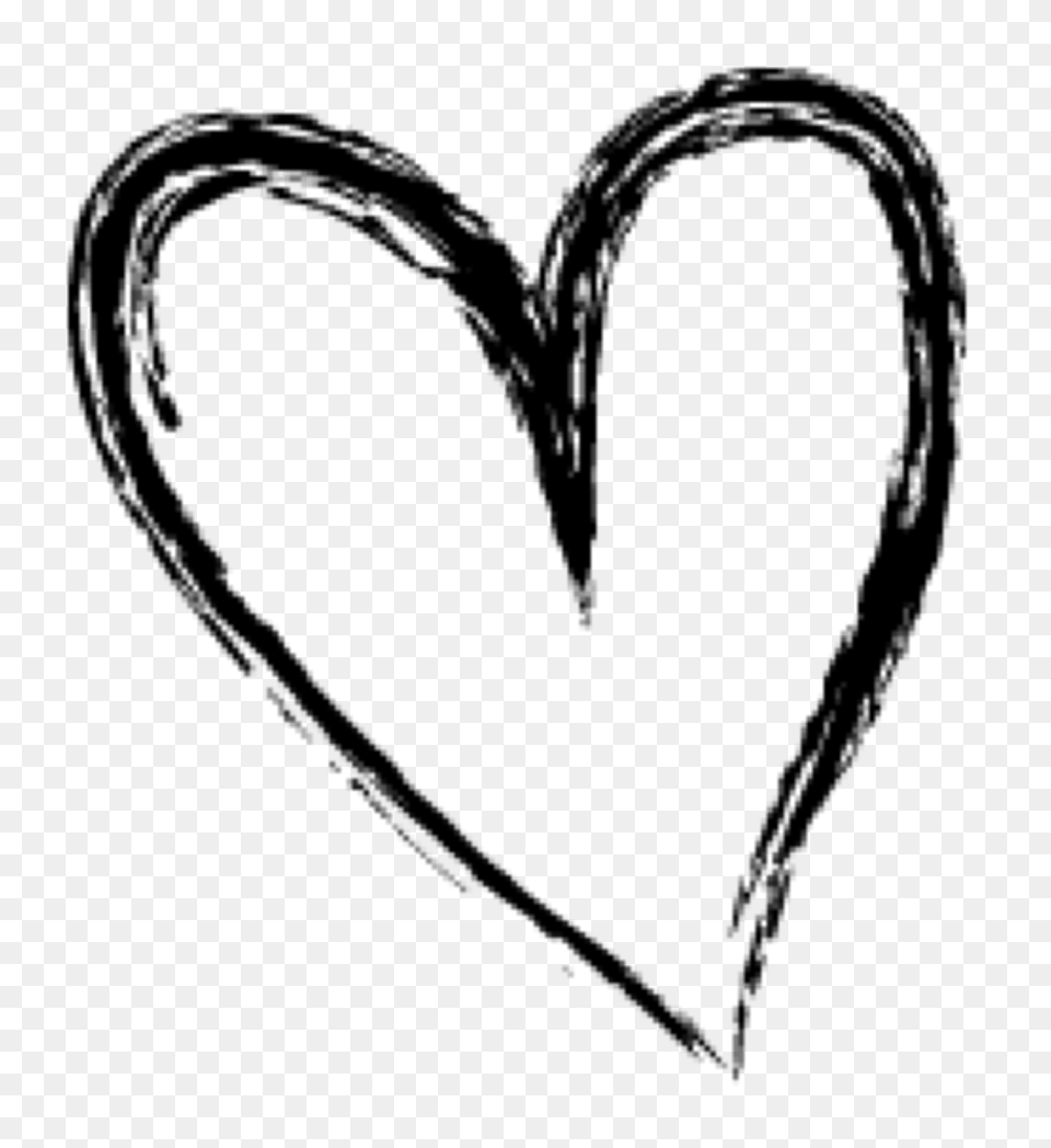 Heart Doodle Freetoedit, Gray Free Png Download