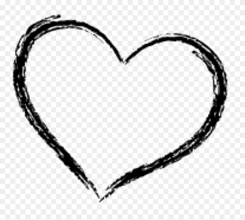 Heart Doodle Freetoedit, Gray Png Image