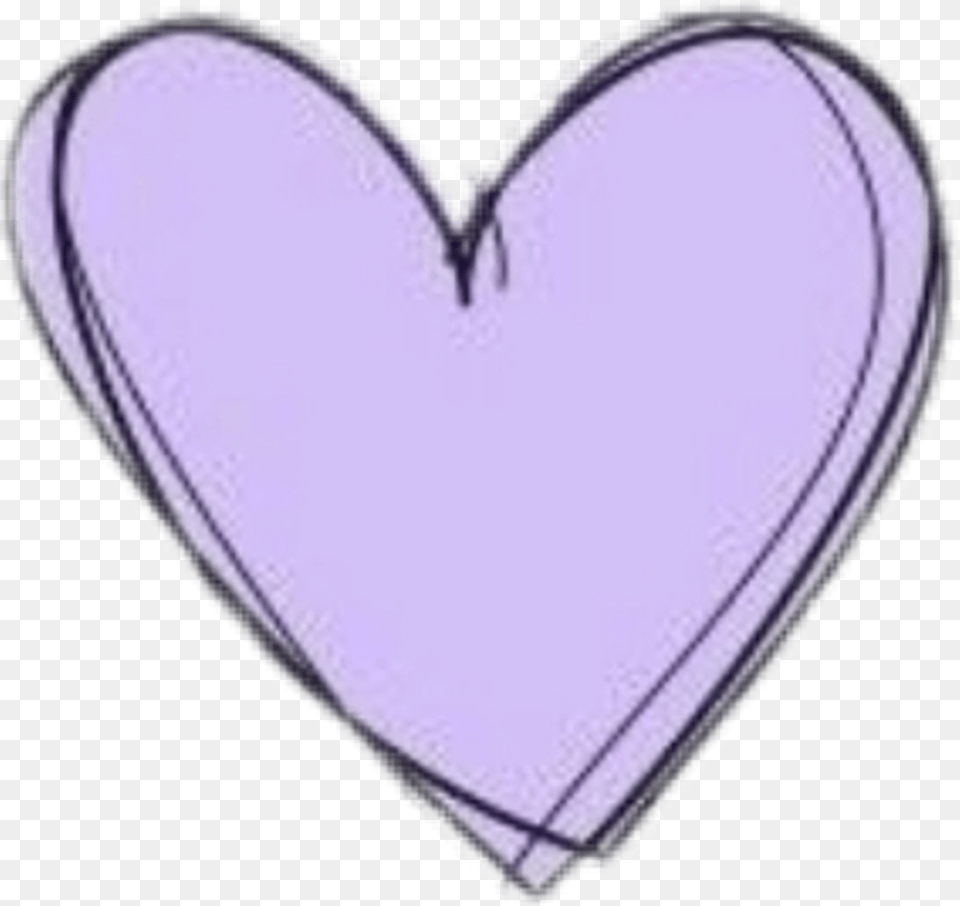 Heart Doodle Purple Pastel Cute Kawaii Aesthetic Clipart Transparent Pastel Purple Heart, Accessories, Jewelry, Necklace Png Image