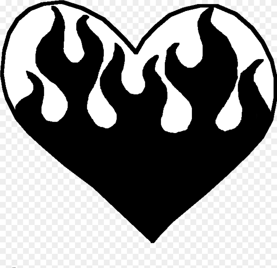 Heart Drawing Flames, Stencil, Logo, Electronics, Hardware Free Png