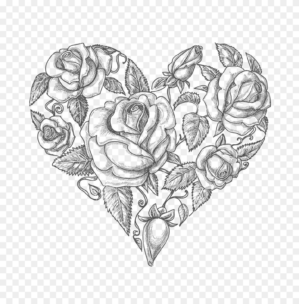 Heart Drawing Vintage Clothing Clip Art Rose Tattoo Mothers Day Card Sketch, Lace, Adult, Bride, Female Free Transparent Png