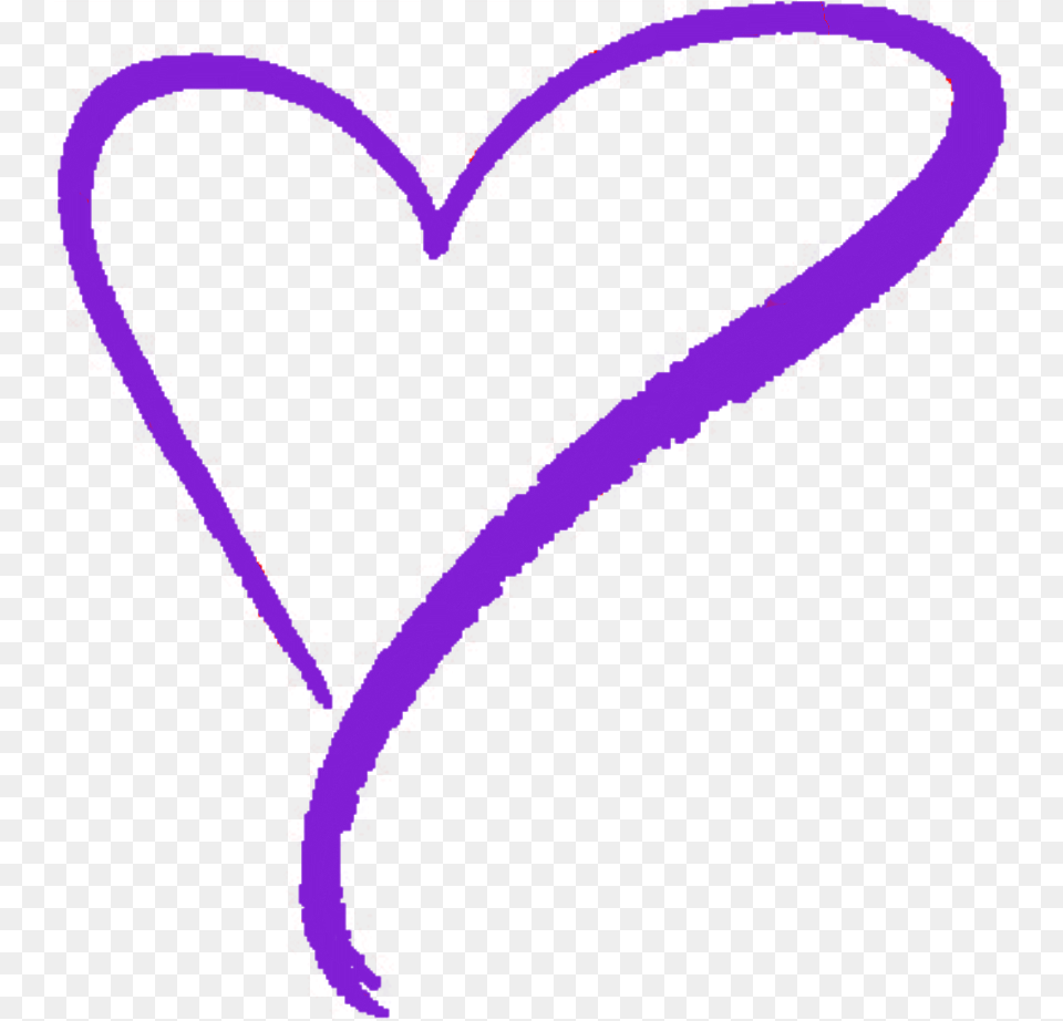 Heart Drawn Without Background Clipart Heart Shape Transparent Background, Purple Png Image