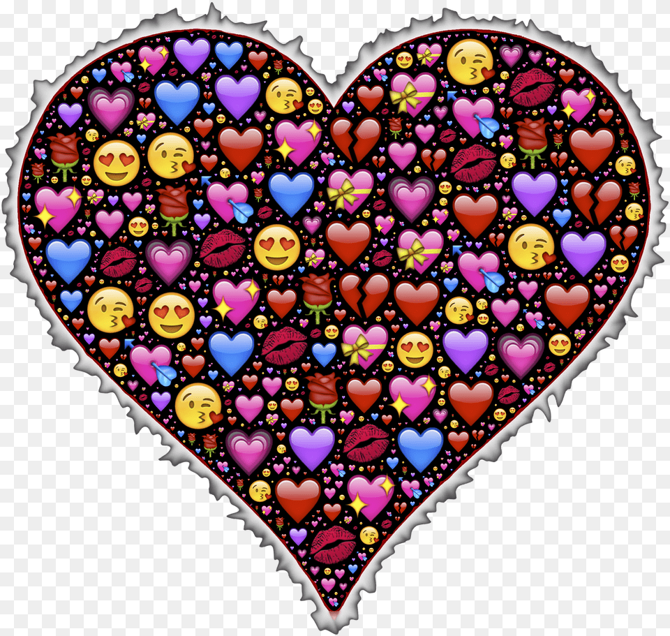 Heart Emoji Affection Love Image Lots Of Heart Emojis, Pattern, Art Free Transparent Png