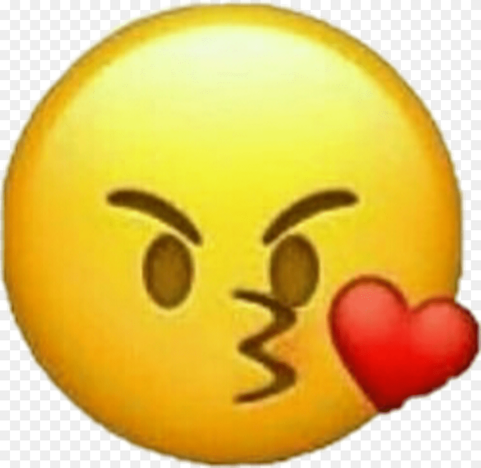Heart Emoji Angry Kiss Iphoneemoji Emoticon Angry Kiss Emoji, Balloon, Astronomy, Moon, Nature Free Png