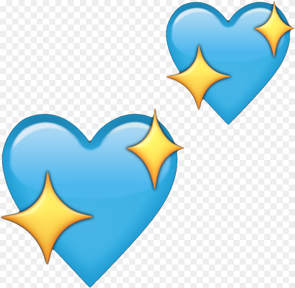 Heart Emoji Blue Sparkle Blueheart Heartemoji Sparkling Purple And Blue Heart Emoji, Symbol Png Image