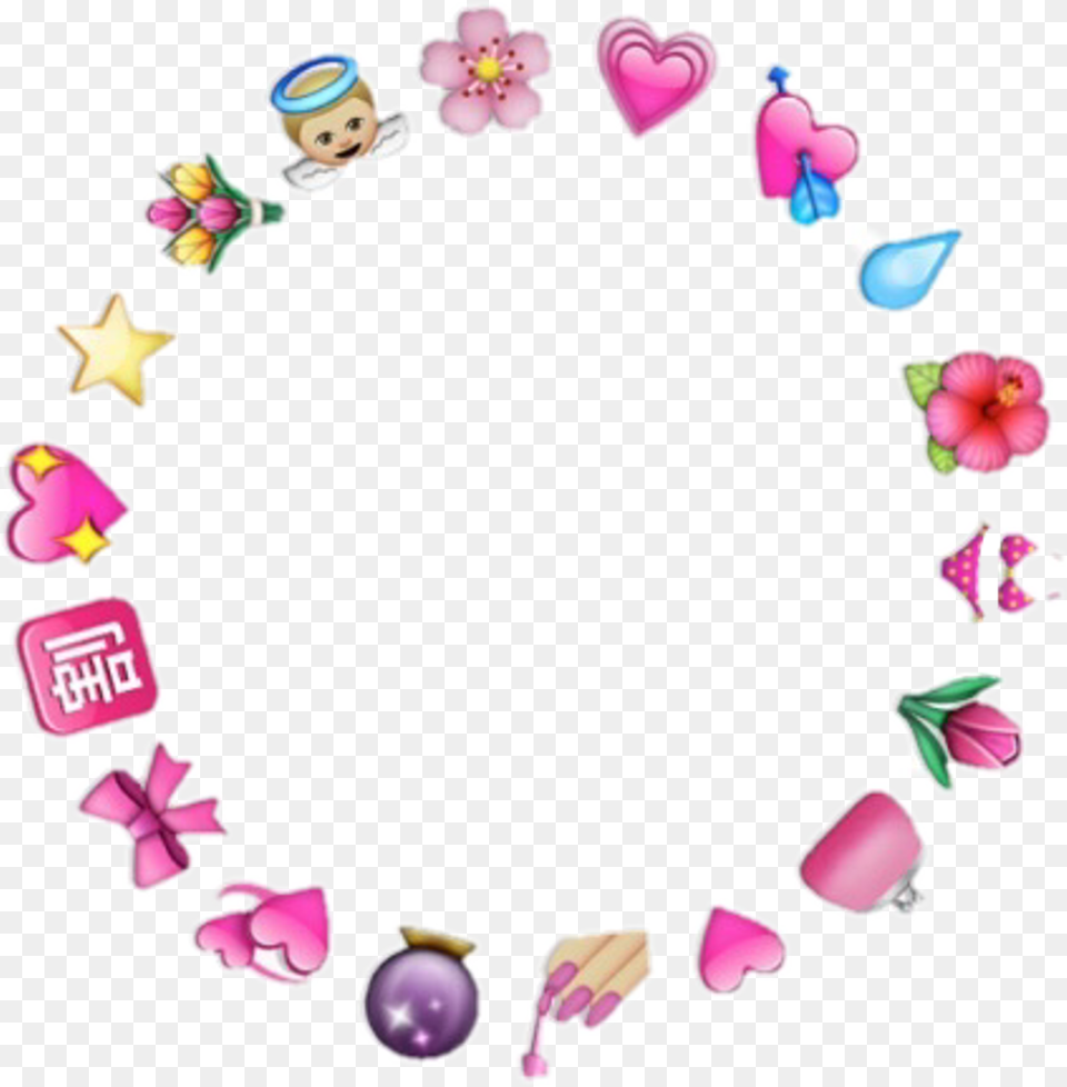 Heart Emoji Circle, Flower, Petal, Plant, Accessories Free Png Download