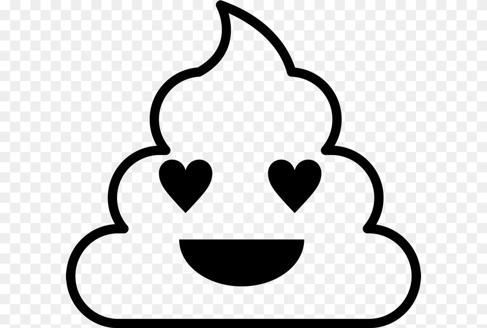 Heart Emoji Coloring Page, Stencil, Silhouette, Smoke Pipe Free Png Download