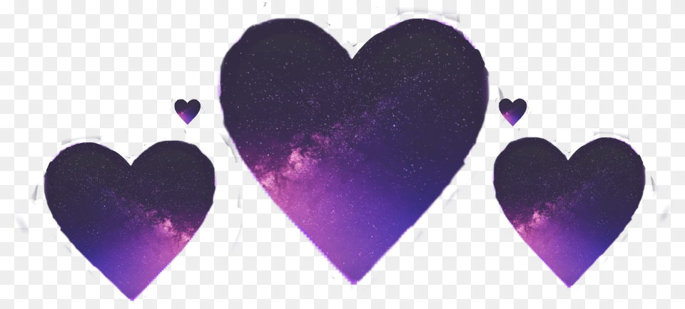 Heart Emoji Hartemoji Galaxy Crown Galaxycrown Heart, Purple, Nature, Night, Outdoors Free Transparent Png