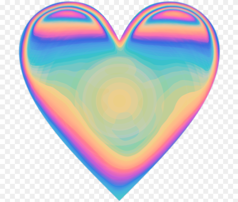 Heart Emoji Heartemoji Holo Holographic Valentine Picsart Emoji No Background, Disk Png Image