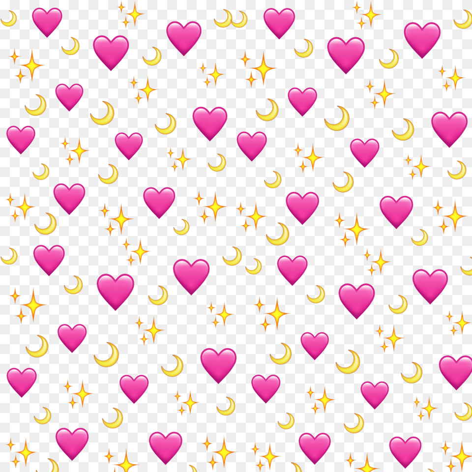 Heart Emoji Meme Anime Purple, Pattern Free Png