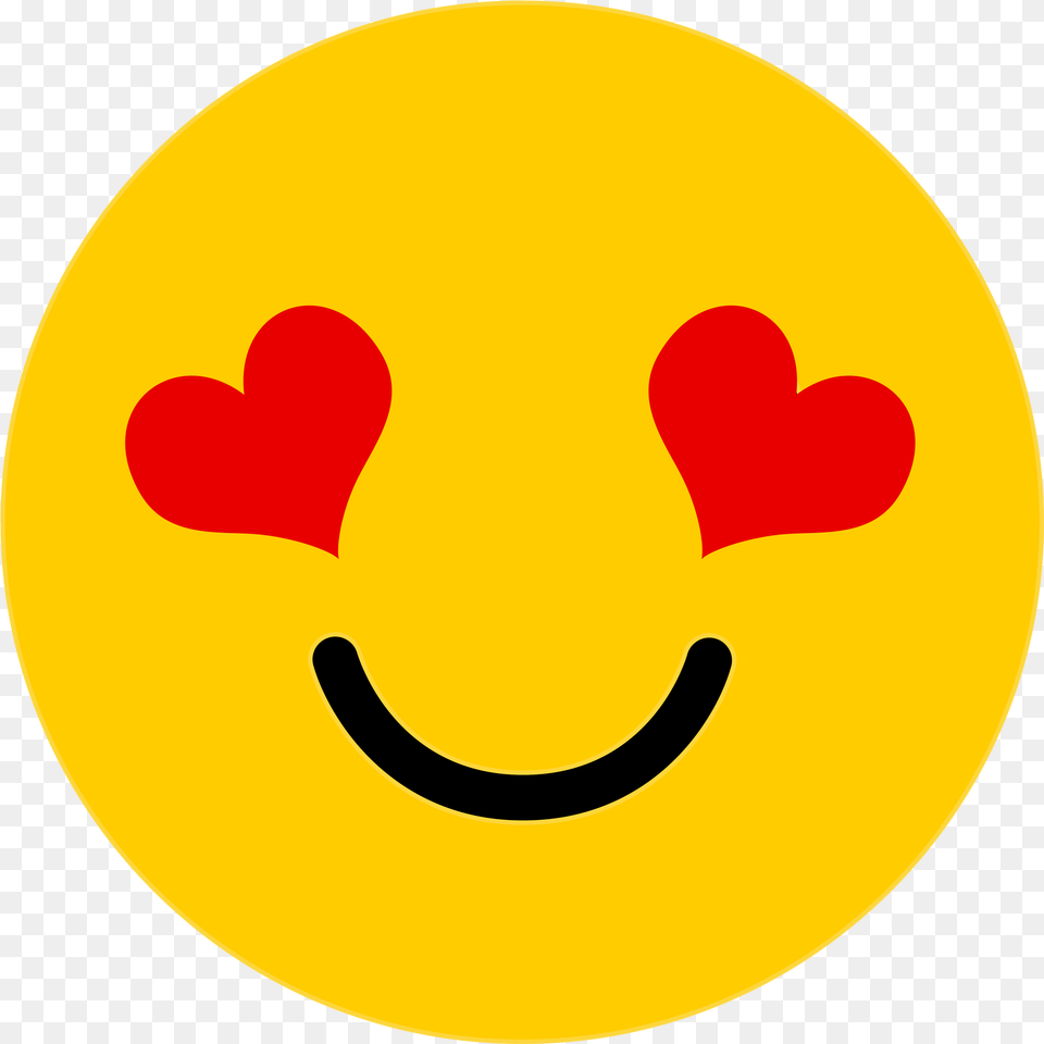 Heart Eye Emoji Stock Photo Emoji, Logo, Symbol, Disk Free Png Download