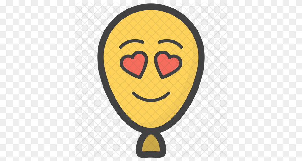 Heart Eyes Balloon Emoji Icon Smiley, Aircraft, Transportation, Vehicle, Face Png Image