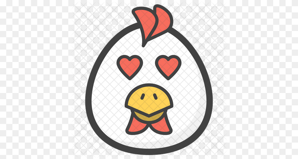 Heart Eyes Egg Emoji Icon Vector Graphics, Food Png Image