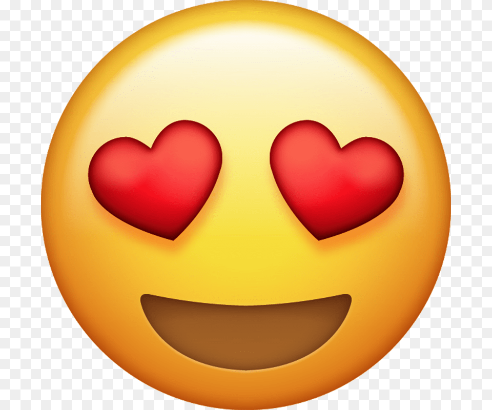 Heart Eyes Emoji, Disk Free Png Download